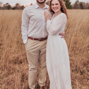 Long sleeve white maxi dress